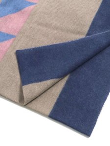 画像4: 【送料無料】sublimeroe PATTERN MERINO STOLE NAVY TYP (4)