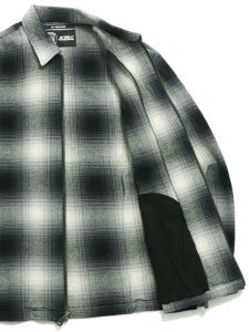 画像5: 【送料無料】AVIREX OMBRE CHECK ZIP UP SHIRT BLACK (5)