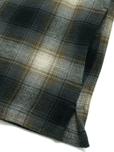 画像4: 【送料無料】AVIREX OMBRE CHECK ZIP UP SHIRT BROWN (4)