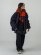 画像5: sublimeroe HAND KNIT LONG MUFFLER NAVY/ORANGE (5)