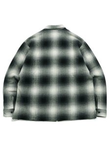 画像2: 【送料無料】AVIREX OMBRE CHECK ZIP UP SHIRT BLACK (2)