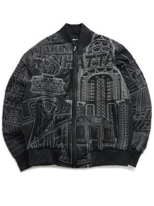 画像1: 【送料無料】PELLE PELLE NYC BORO QUILTED JACKET BLACK/WHITE (1)
