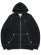 画像2: 【送料無料】TRUE RELIGION BIG T ZIP UP HOODIE JET BLACK  (2)