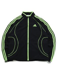 画像1: 【送料無料】ADIDAS TEAMGEIST TRACK TOP-BLACK/SIGNAL GREEN (1)