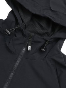 画像3: 【送料無料】PRO CLUB NYLON ANORAK PULLOVER JACKET BLACK/GREY (3)