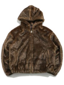 画像2: 【送料無料】FUBU FAUX FAR HOODED JACKET BEIGE (2)