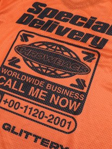 画像4: 【SALE】THROWBACK WORLD WIDE MESH JERSEY ORANGE (4)