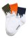 画像1: LIXTICK DRIP SOCKS 3PACK 3RD NAVY/ORANGE/OLIVE (1)