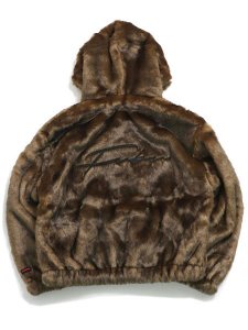 画像1: 【送料無料】FUBU FAUX FAR HOODED JACKET BEIGE (1)