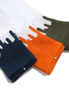 画像2: LIXTICK DRIP SOCKS 3PACK 3RD NAVY/ORANGE/OLIVE (2)
