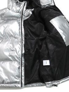 画像7: 【送料無料】FUBU NYLON PUFFER HOODED JACKET SILVER (7)