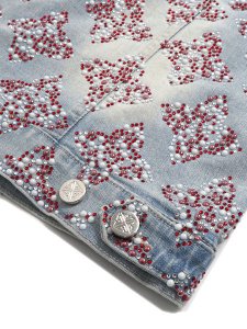 画像6: 【SALE】【送料無料】GUAPI AQUA BLUE EMBELLISHED DENIM JACKET V3 (6)