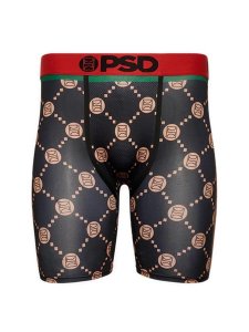 画像1: PSD EMBLEM LUXE BOXER BRIEF BLACK/RED/GOLD (1)