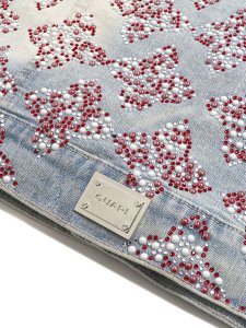画像7: 【SALE】【送料無料】GUAPI AQUA BLUE EMBELLISHED DENIM JACKET V3 (7)