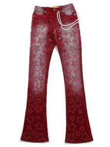 画像1: 【送料無料】GUAPI VELVET RED STARS DENIM (1)