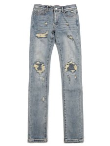 画像1: 【送料無料】mnml X162 STRETCH DENIM BLUE (1)