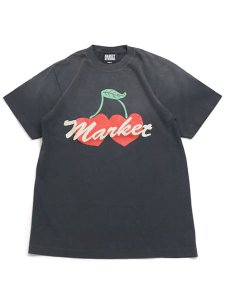 画像1: MARKET DOUBLE CHERRIES TEE PIRATE BLACK (1)