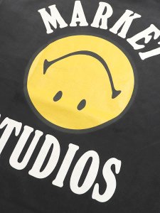 画像4: MARKET SMILEY UPSIDE DOWN LOCKUP TEE JET BLACK (4)