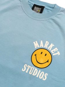 画像3: MARKET SMILEY UPSIDE DOWN LOCKUP TEE RETRO BLUE (3)