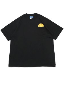 画像1: MARKET SMILEY PEEK-A-BOO POCKET TEE JET BLACK (1)