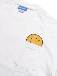 画像3: MARKET SMILEY PEEK-A-BOO POCKET TEE WHITE (3)
