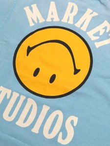 画像4: MARKET SMILEY UPSIDE DOWN LOCKUP TEE RETRO BLUE (4)