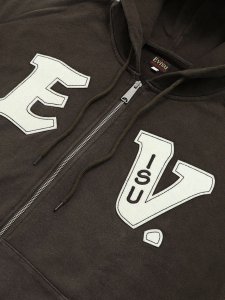 画像3: 【送料無料】EVISU HEAVY WEIGHT WASHED EV HOODIE BROWN (3)