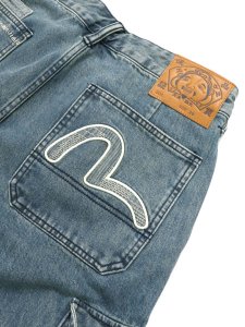 画像5: 【送料無料】EVISU HT,CARG JEANS W/SASHIKO SEAGULL EMB IND (5)