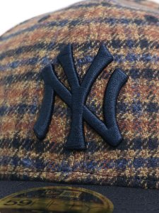画像6: NEW ERA LP 59FIFTY PLAID FLANNEL YANKEES BROWN/NVY (6)