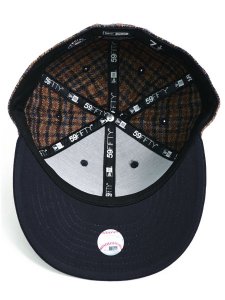 画像5: NEW ERA LP 59FIFTY PLAID FLANNEL YANKEES BROWN/NVY (5)