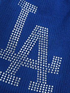 画像3: NEW ERA BASIC BEANIE BIG RHINESTONE DODGERS ROYAL (3)