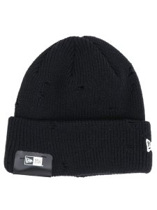 画像1: NEW ERA RIB CUFF KNIT DAMAGE BLACK (1)