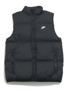 画像1: 【送料無料】NIKE TF CLUB PUFFER VEST 65-BLACK/WHITE (1)