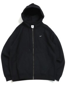 画像1: 【送料無料】NIKE SOLO SWOOSH BB FZ HOODIE-BLACK/BLK/WHT (1)