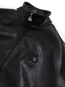 画像3: 【送料無料】FUBU FAUX LEATHER TRACK JACKET WHITE (3)