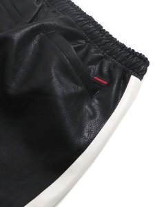画像4: 【送料無料】FUBU FAUX LEATHER TRACK PANTS WHITE (4)