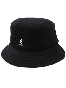 画像1: KANGOL PLUSH WAVE PUFF BUCKET BLACK (1)