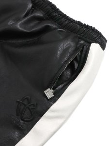 画像3: 【送料無料】FUBU FAUX LEATHER TRACK PANTS WHITE (3)