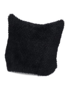 画像1: KANGOL FAUX FUR POINTED BEANIE BLACK (1)