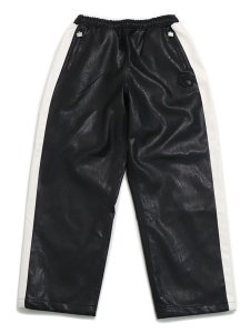 画像1: 【送料無料】FUBU FAUX LEATHER TRACK PANTS WHITE (1)