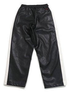 画像2: 【送料無料】FUBU FAUX LEATHER TRACK PANTS WHITE (2)