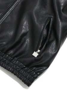 画像4: 【送料無料】FUBU FAUX LEATHER TRACK JACKET WHITE (4)