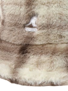 画像5: 【送料無料】KANGOL FAUX FUR BUCKET-BEIGE MULTI PLAID (5)