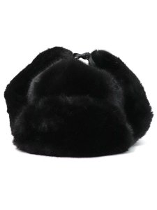 画像4: 【送料無料】KANGOL BLACK FAUX FUR TRAPPER (4)