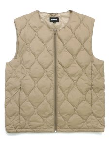 画像1: 【送料無料】SCHOTT TAION INNER DOWN VEST BEIGE (1)