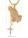 画像2: 【送料無料】KING ICE ROSARY PRAYING HANDS 2.3" NECKLACE (2)
