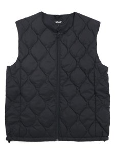 画像1: 【送料無料】SCHOTT TAION INNER DOWN VEST BLACK (1)