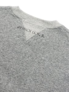 画像4: 【送料無料】AVIREX VINTAGE CREW SWEAT GREY (4)