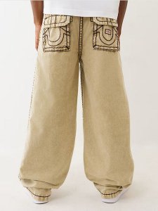 画像8: 【送料無料】TRUE RELIGION CARPENTER SUPER T BAGGY SCUFFED BEIGE (8)