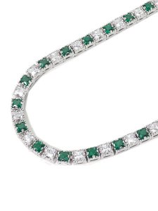 画像2: 【送料無料】ADVANCE CHAIN 42cm EMERALD/ZIRCONIA (2)